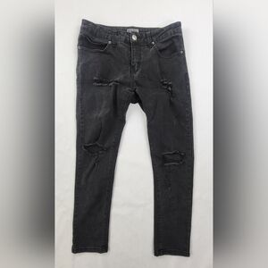 CJ Black Premium Men's Jeans Size 30x30 Distressed Ripped Black Skinny Flex Jean